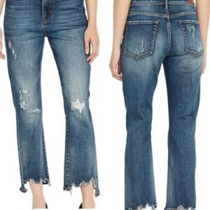 Buffalo Pandora semi
High straight leg Ankle Cropped Distressed Jeans 28